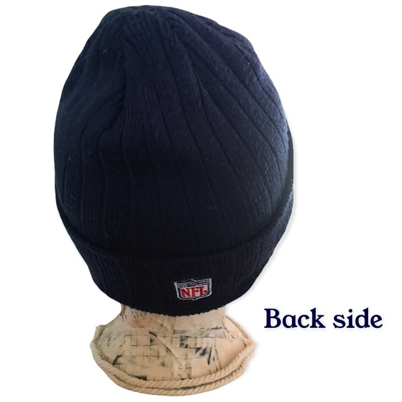 REEBOK & NFL•”ON FIELD” VINTAGE• Men’s •Dallas Cowboys Beanie• Navy & White - Picture 5 of 14